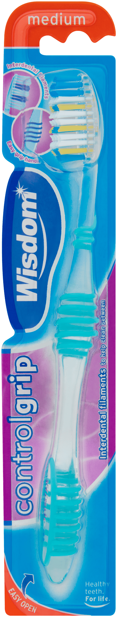 Wisdom Control Grip Firm Toothbrush - 1 Toothbrush — product packaging