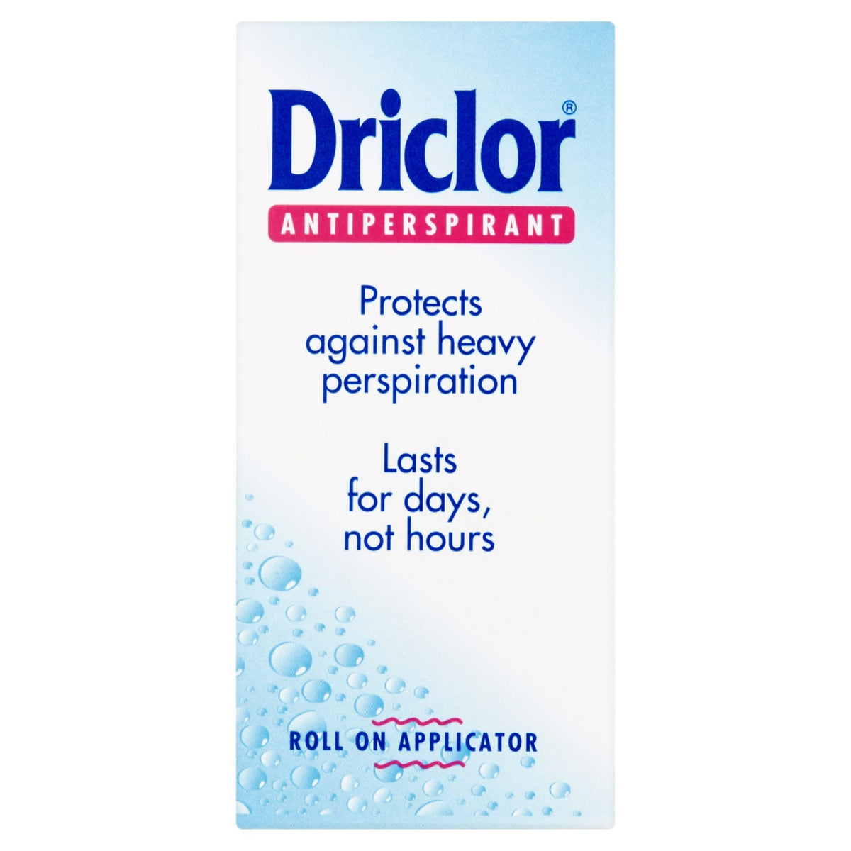 Driclor Antiperspirant Solution Roll-On Applicator 20% - 20ml — product packaging