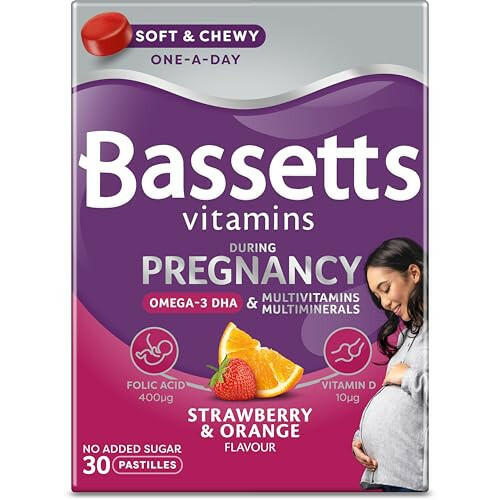 BasSETTS During the pregnancy, the vitamin strawberry orange flavor fudge-30 grains of BasSETTS VITAMINS DNANANCY Strawberry & Orange Flavour-30 Pastilles