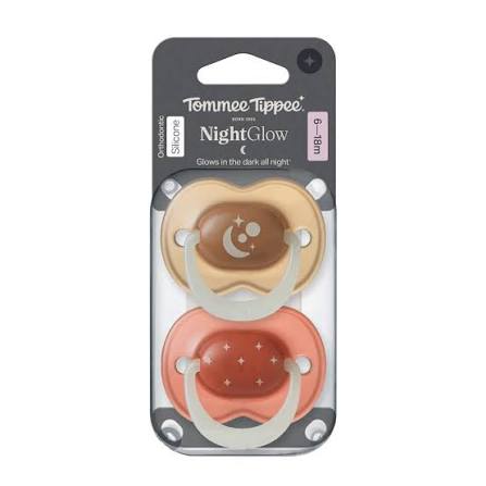 Night Soother Assorted Designs 2 Pack - Baby Pacifier