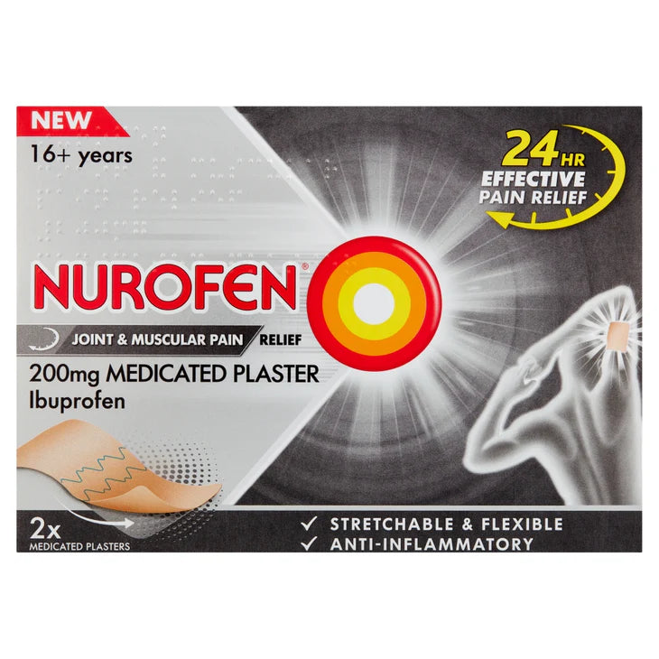 缓解疼痛 布洛芬膏药 x2 Nurofen Pain Relief Medicated Plaster x2 16+years