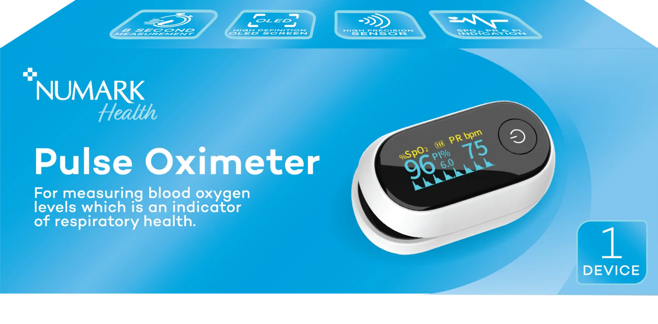 Numark Pulse Oximeter-Fingertip Blood Oxygen & Pulse Monitor