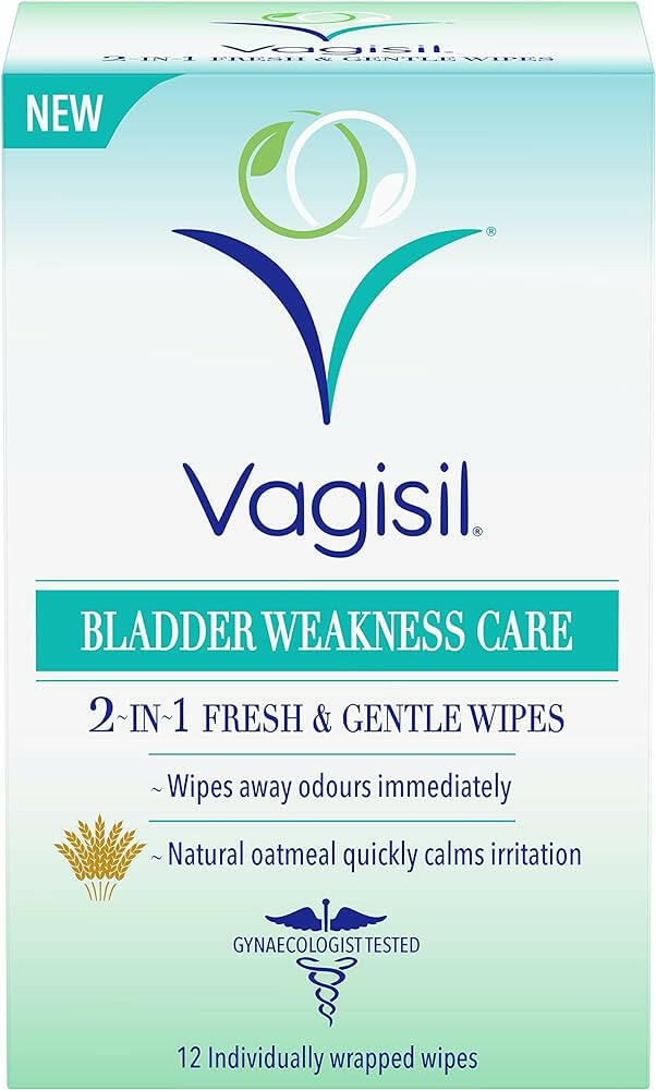 VAGISIL Black Black Nursing Two-in-one Wet Towel (Remove the odor of private parts, eliminate bacteria, essential women) Bladder Weakness Care 2-in-1 Fresh & Sooth