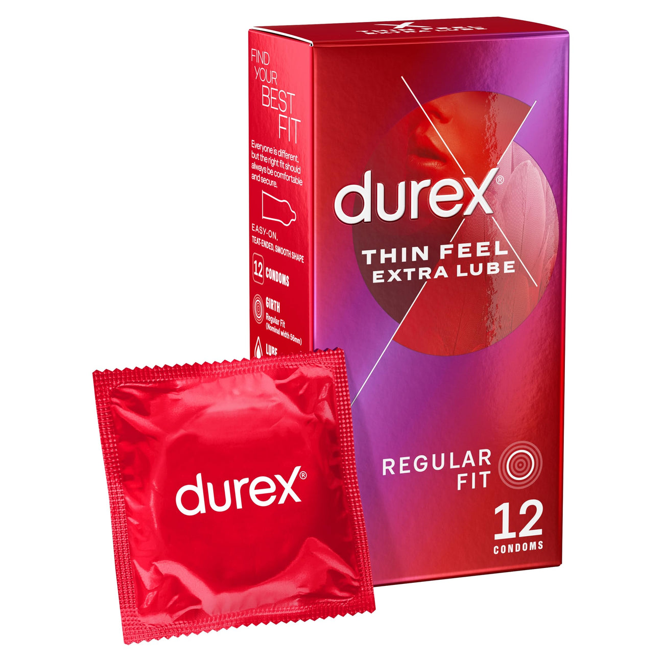 Durex thin feel extra lube x12 杜蕾斯超薄强效润滑避孕套 x 12