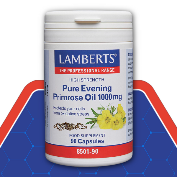 Lamberts Pure Evening Primrose Oil 1000mg - 90 Capsules — product packaging