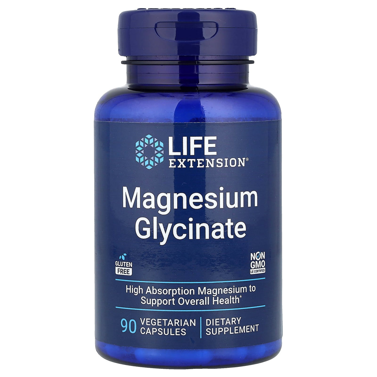 Life Extension Magnesium Glycinate 105mg - 90 Vegetarian Capsules — product packaging