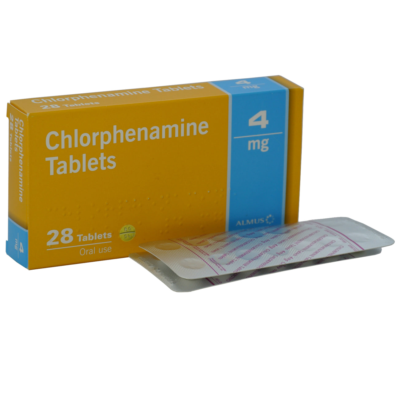 Almus Chlorphenamine 4mg Tablets - 30 Tablets