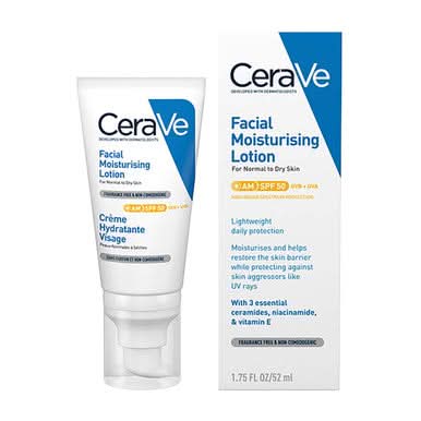 CeraVe AM Facial Moisturising Lotion SPF50 - 52ml — product packaging