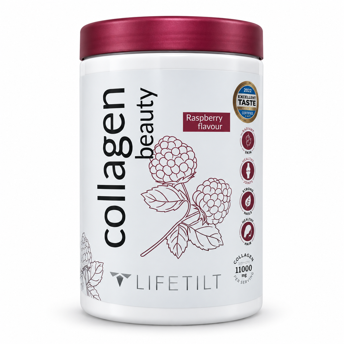 LIFETILT Collagen Beauty – Raspberry Flavour 500G