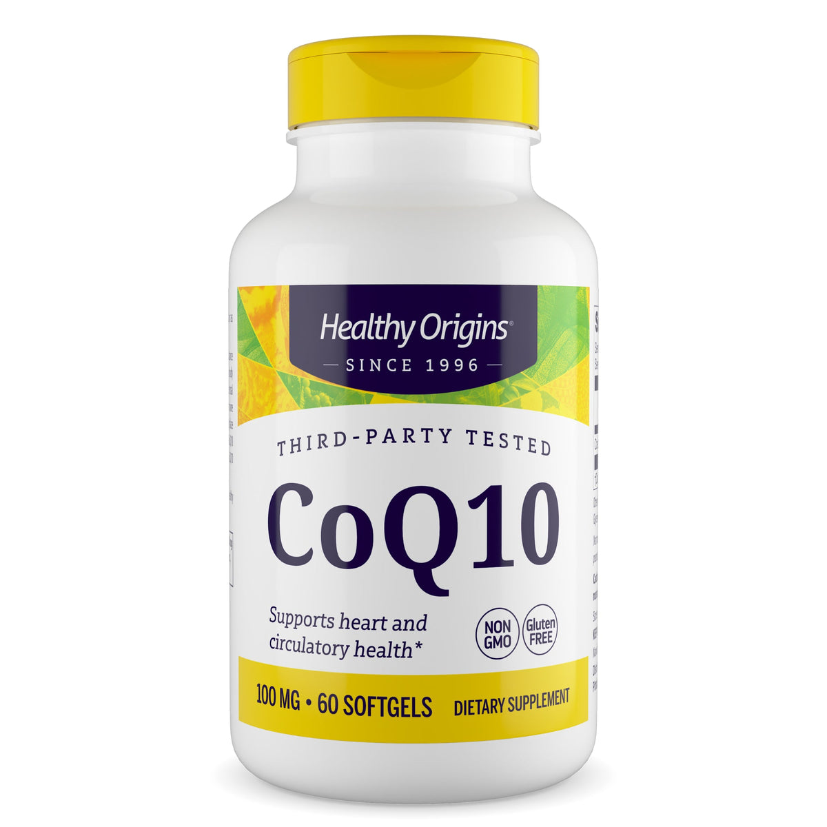 Healthy Origins CoQ10 100mg Softgels - 60 Softgels — product packaging