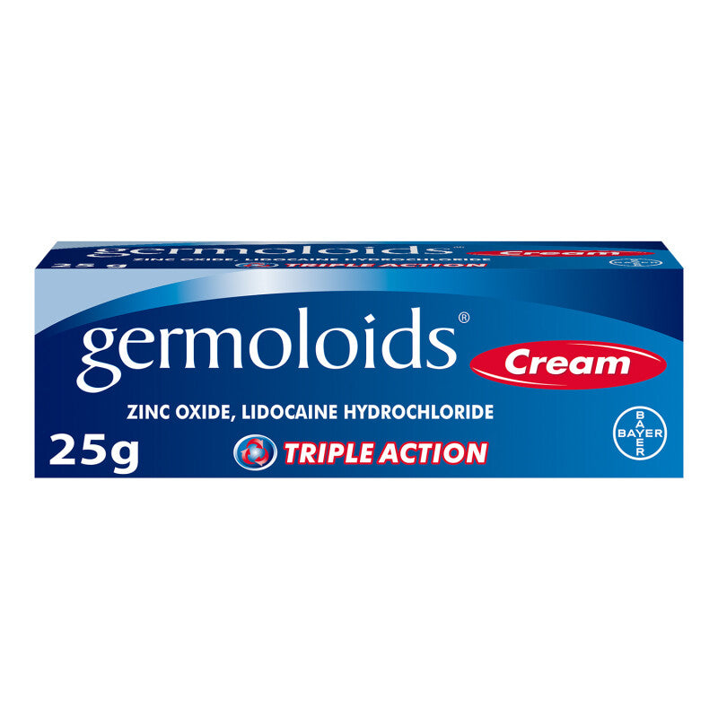 Germoloids Cream Zinc Oxide & Lidocaine for Piles - 25g — product packaging