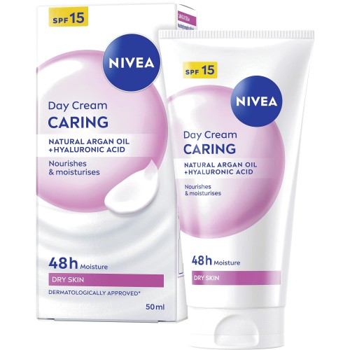 NIVEA Caring Day Cream SPF15 for Dry Skin - 50ml — product packaging