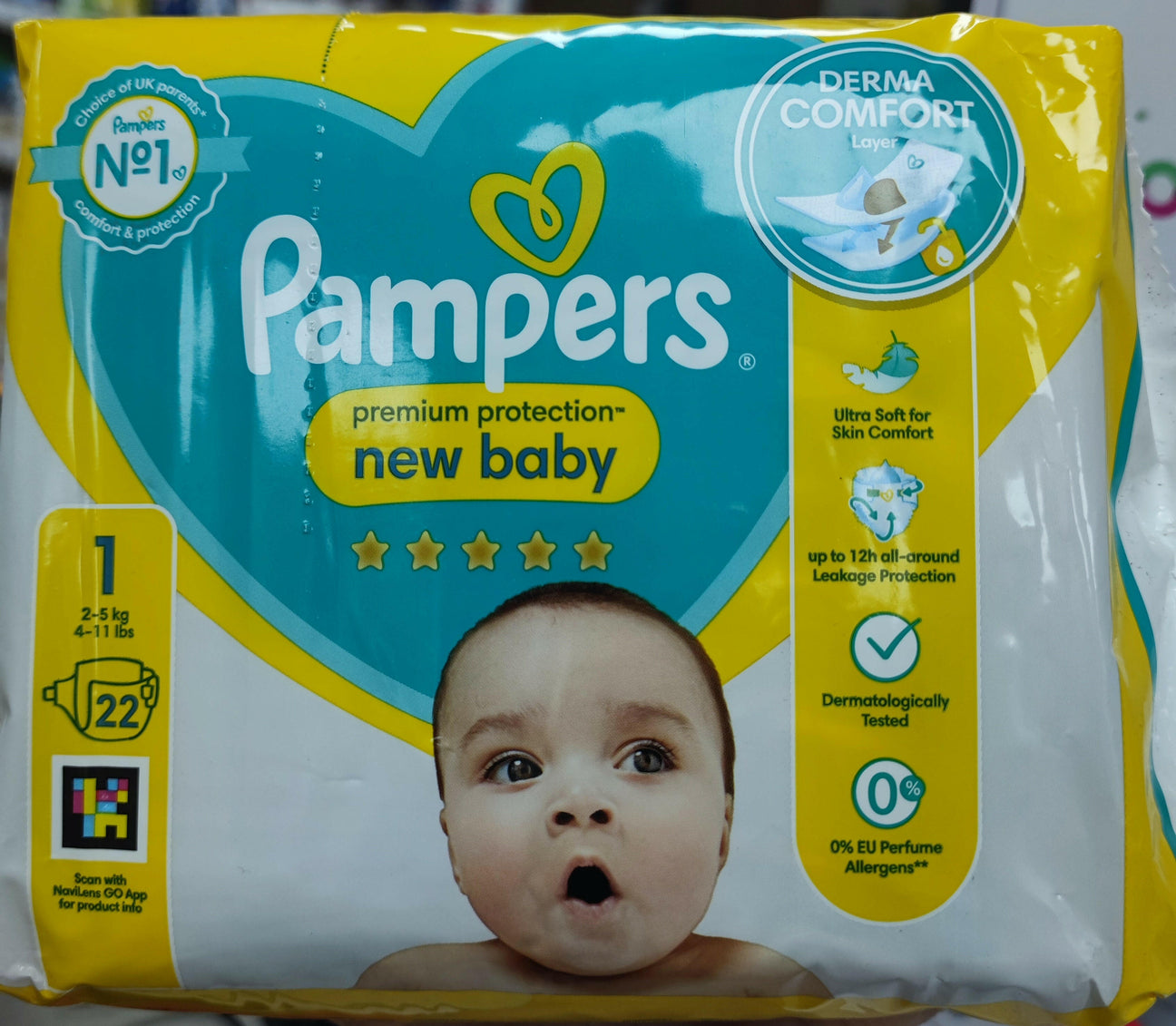 PAMPERS PREMIUM PROTECTION New Baby Size 1 - 22 Nappies