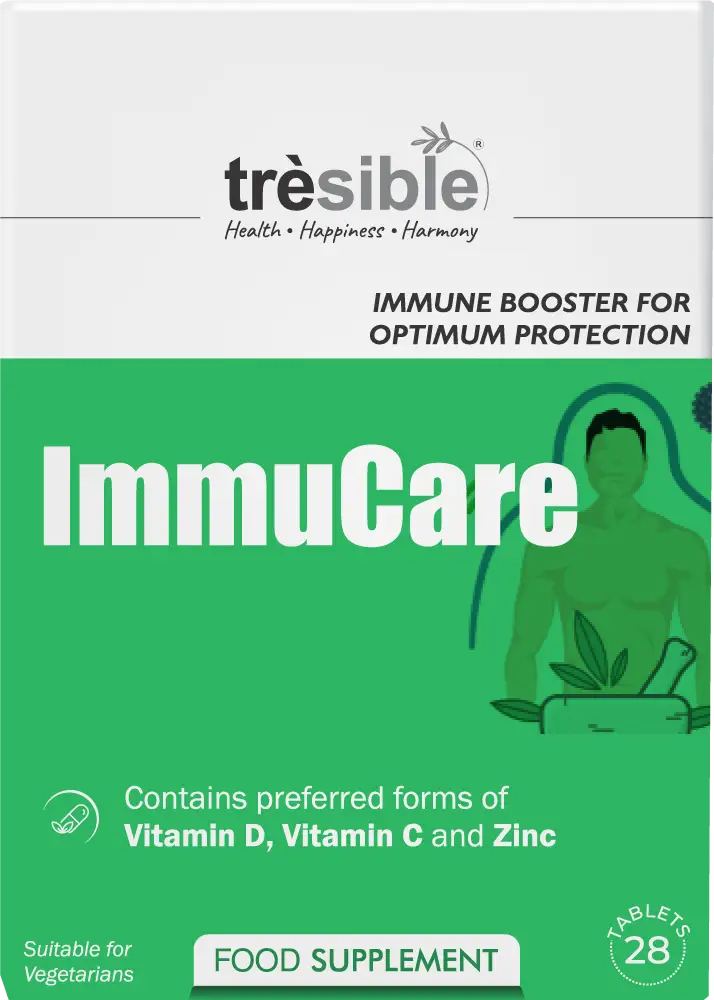 Tresible Immucare 高强度维生素 C 和锌片，用于免疫支持（28 片） 
