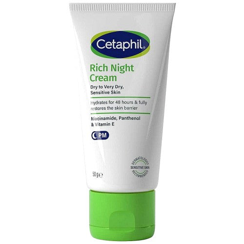 Cetaphil Rich Night Cream for Dry to Very Dry, Sensitive Skin - 50g — product packaging