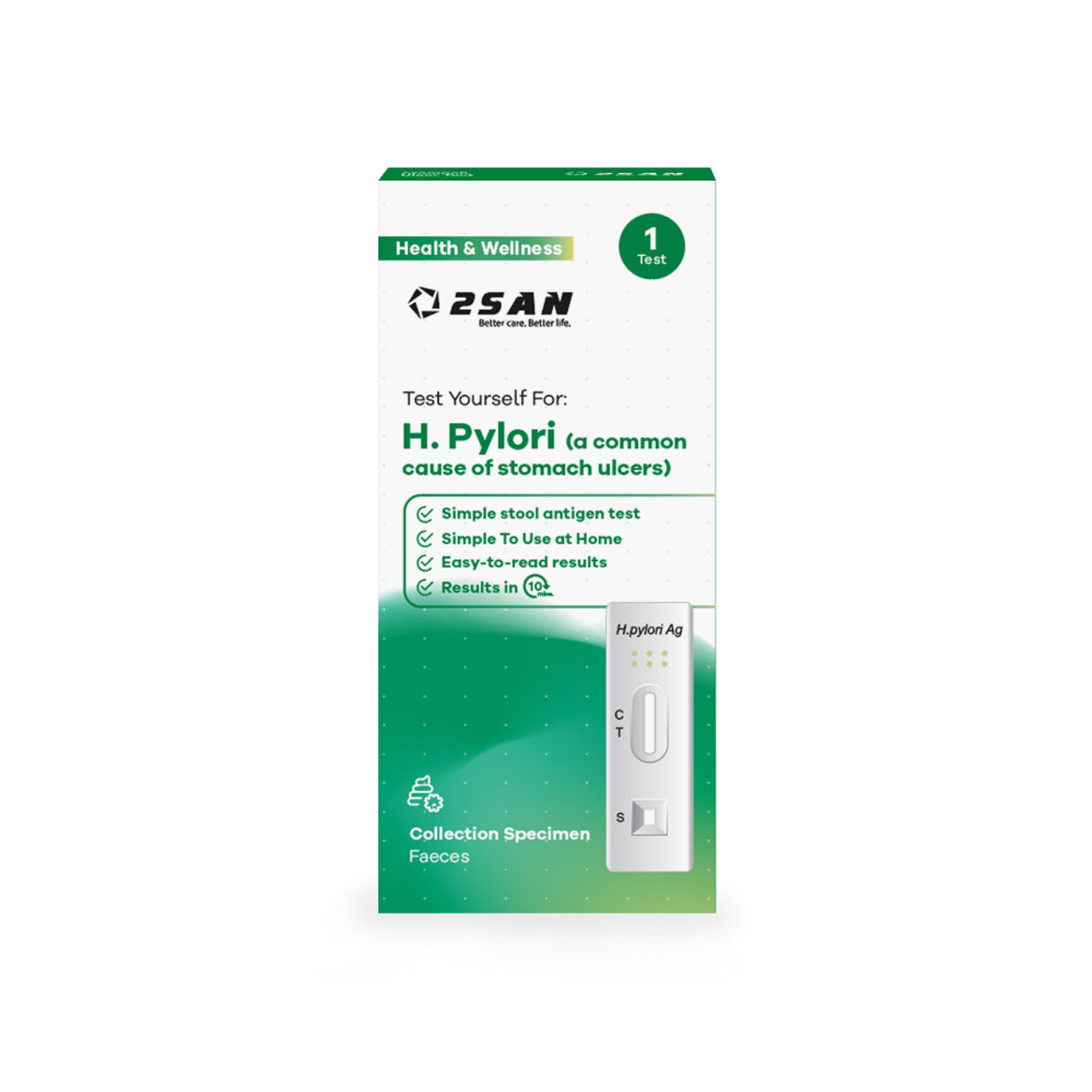 2San H. Pylori Stomach Ulcer Test - 1 Test