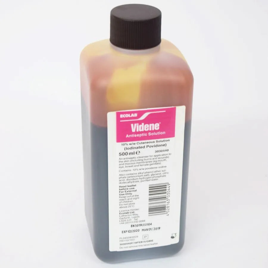 Videne Antiseptic Solution (Povidone Iodine) iodine disinfectant (home disinfection, wound treatment) 500ml