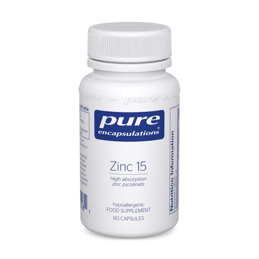 Pure Encapsulations Zinc 15 Zinc Picolinate 15mg - 60 Capsules — product packaging