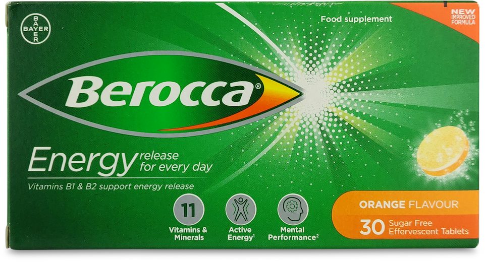 Berocca Energy Orange Effervescent Tablets - 30 Tablets — product packaging