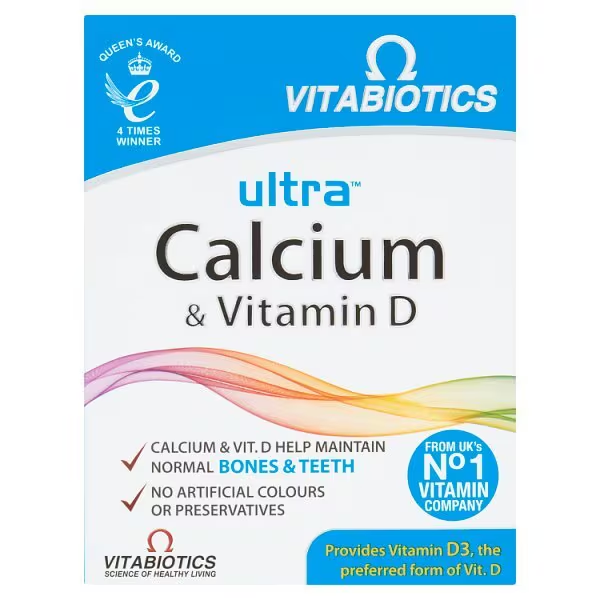 Vitabiotics Ultra Calcium & Vitamin D Tablets - 30 Tablets