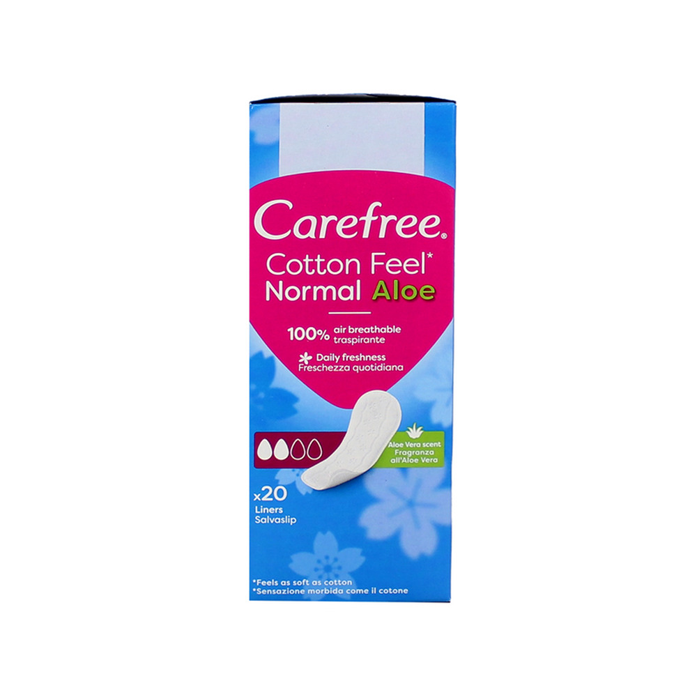 Aloe sanitary pads Carefree Panty Liners Aloe 20 pieces of Normal Size