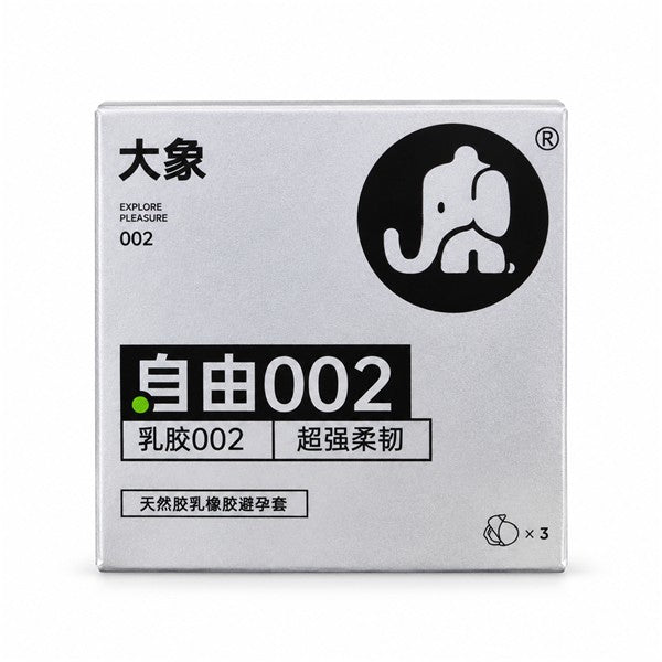 Daxiang Free 002 Ultra-Flexible Natural Latex Condoms 3 Pack