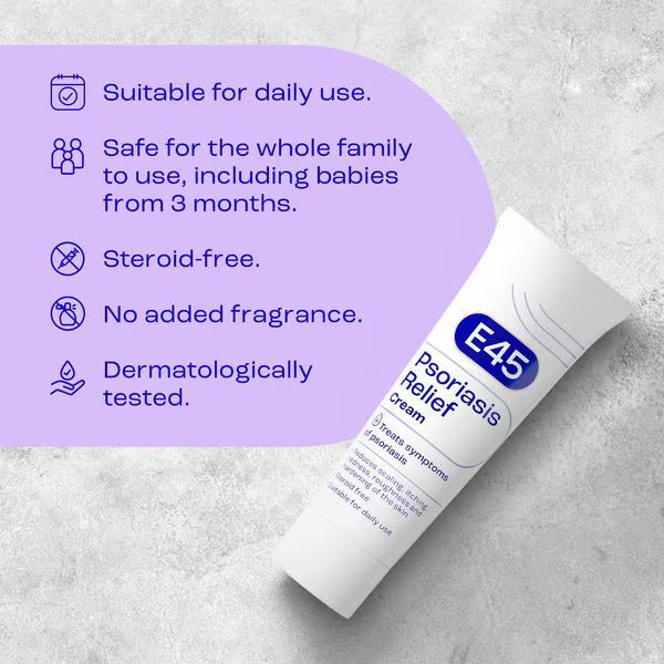 E45 Psoriasis Cream 50ml - Steroid-Free Skin Relief