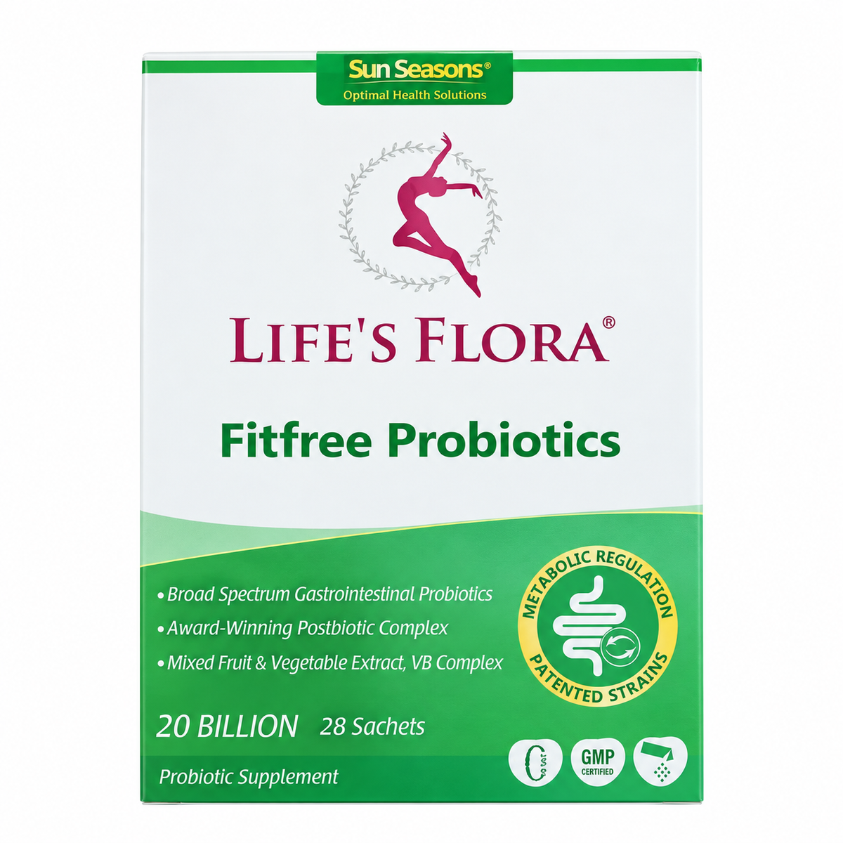 Life's Flora Fitfree Probiotics 20 Billion - 28 Sachets