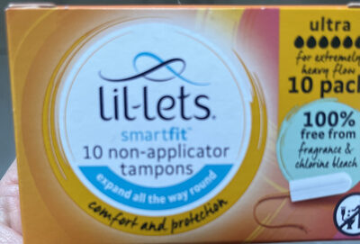 Lil-Lets SmartFit Non-Applicator Tampons Ultra - 10 Pack — product packaging