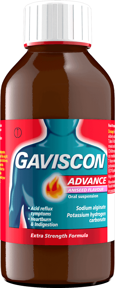 Gaviscon Advance Heartburn & Indigestion Liquid Aniseed 250ml — product packaging