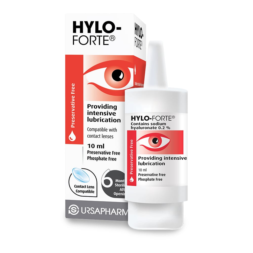Hylo-Forte Sodium Hyaluronate 0.2% Preservative-Free Eye Drops - 10ml — product packaging