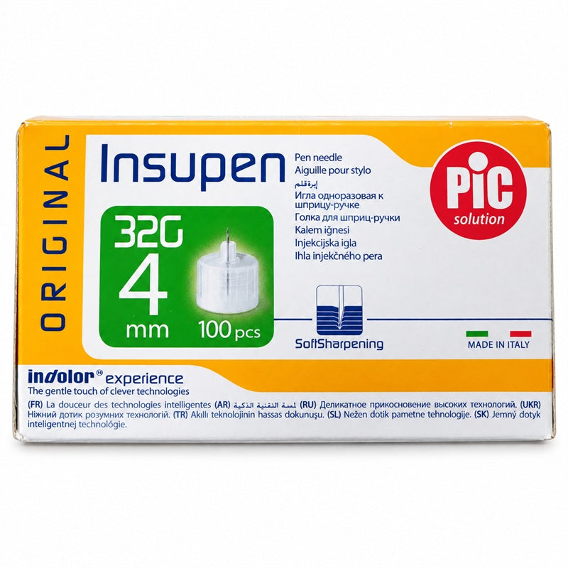 Insupen Original 32G 4mm Insulin Pen Needles - Pack of 10