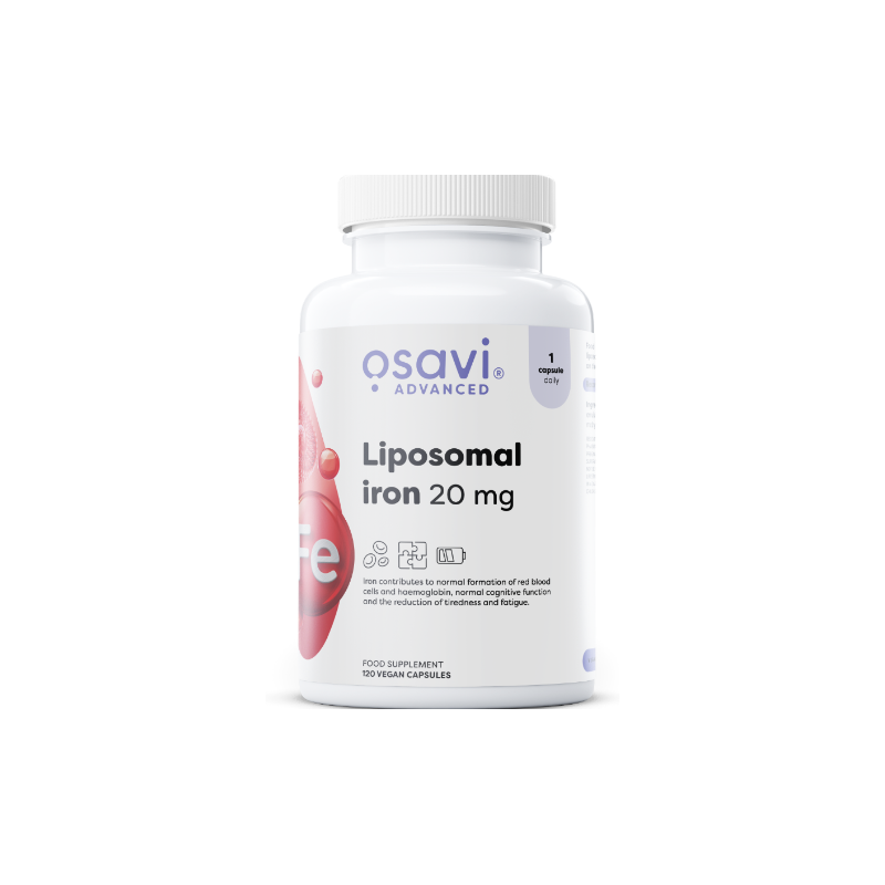 Osavi Liposomal Iron 20mg - 60 Vegan Capsules — product packaging