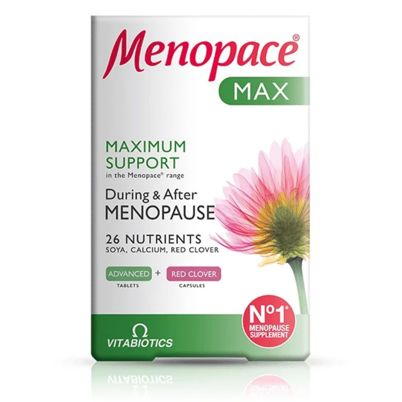 Menopace Max Menopause Support Red Clover Hot Flushes - 84 Tablets