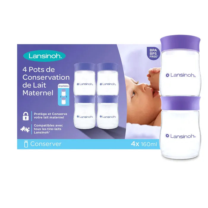 Lansinoh Breastmilk Storage Bottles - 4 x 160ml