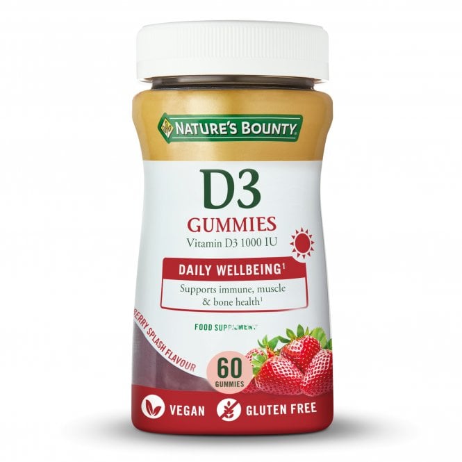 Nature's Bounty Vitamin D3 1000 IU - 60 Gummies