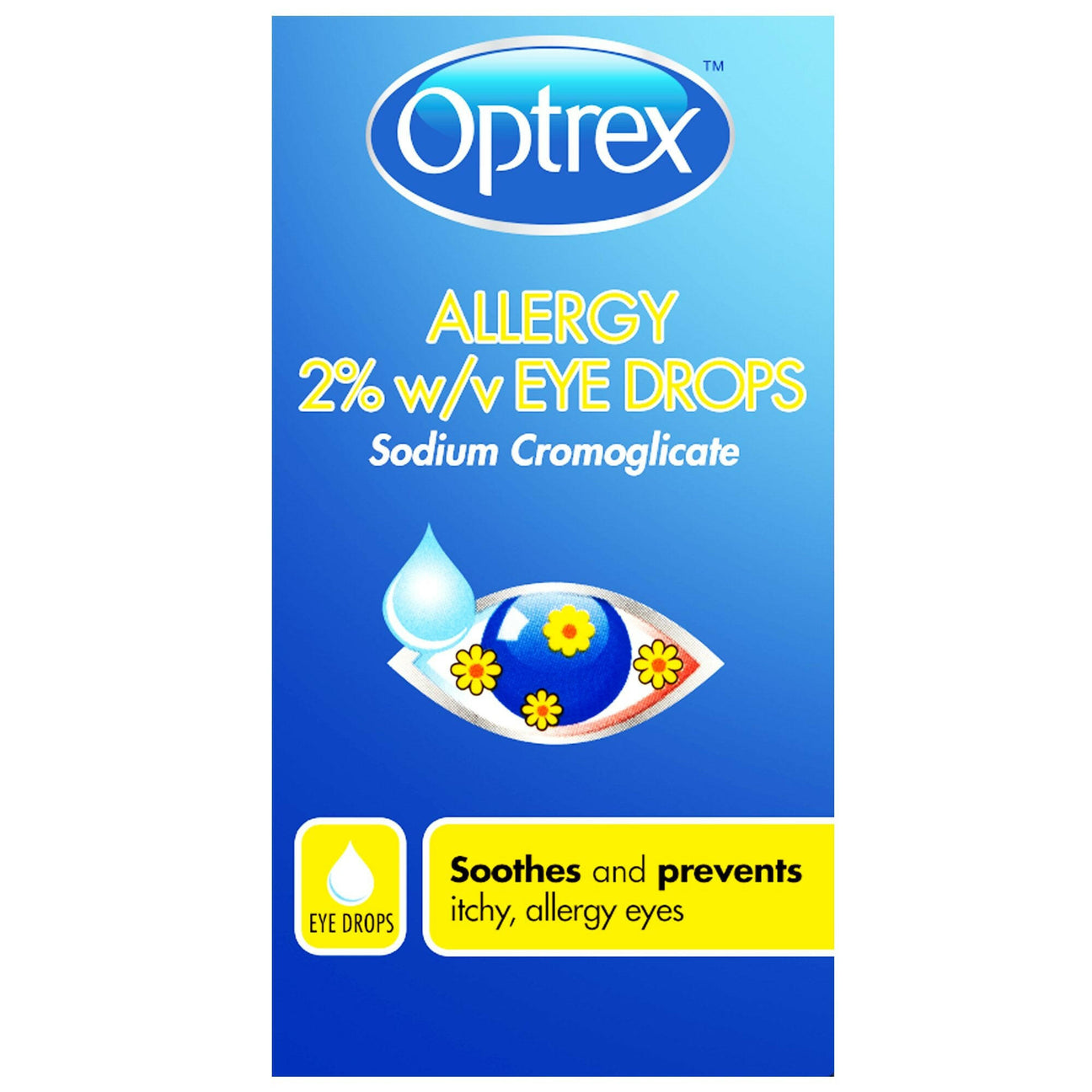 Optrex Allergy Sodium Cromoglicate 2% Eye Drops - 10ml — product packaging