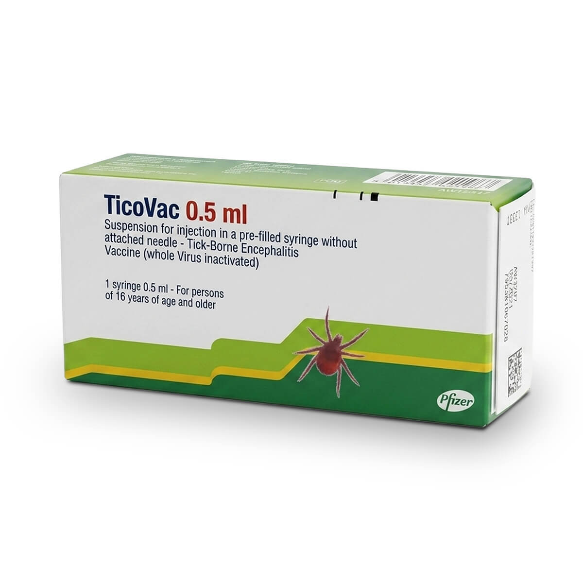 包装图：蜱传脑炎疫苗接种（TicoVac / TicoVac Junior） — 仅供参考，包装可能不同