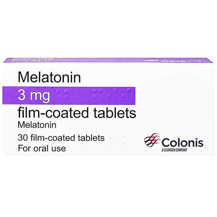 Melatonin 3mg Tablets for Jet Lag - 10 or 20 Tablets — product packaging