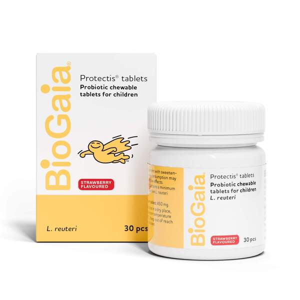 BioGaia Protectis Kids Chewable Strawberry Probiotic Tablets 30s