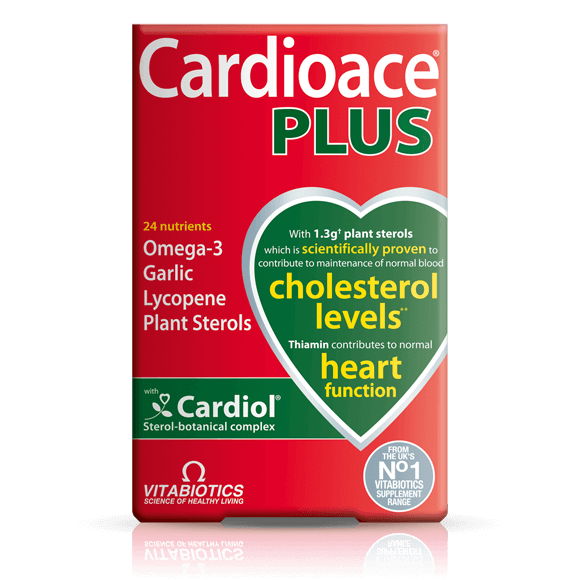 Vitabiotics Cardioace Plus Heart Health Supplement - 60 Capsules — product packaging