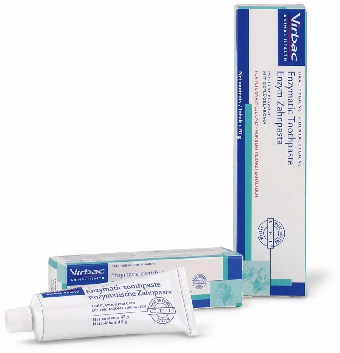 Virbac cat toothpaste -fish flavor 43g