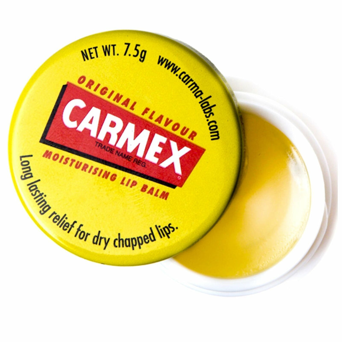 Carmex Original Moisturising Lip Balm Pot - 7.5g — product packaging