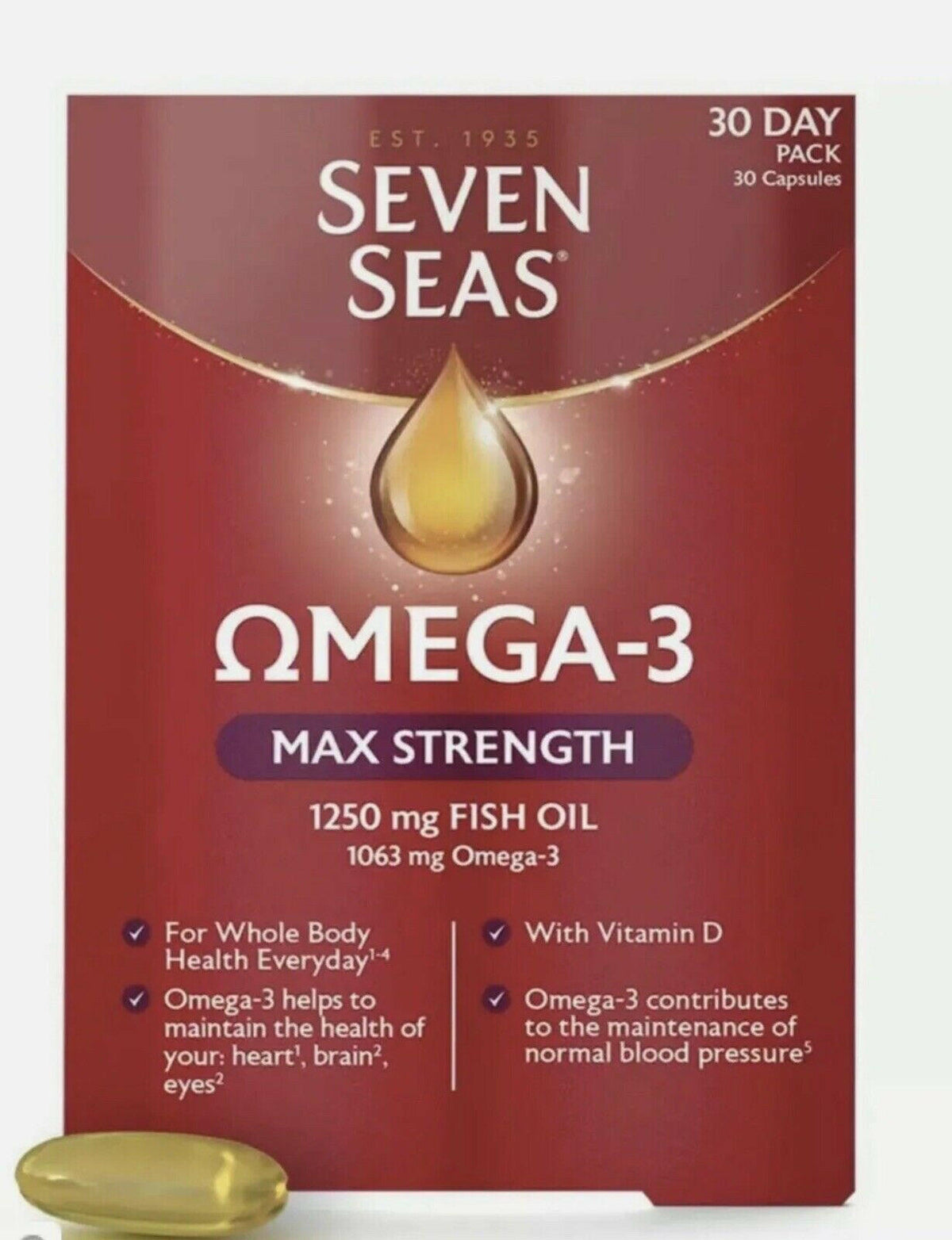 Qihai Omega 3 maximum strength Seven Seas Omega-3 Max Stringth
