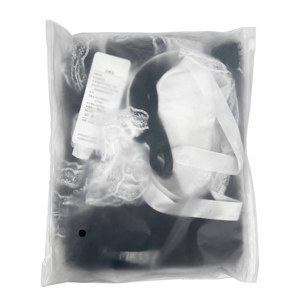 Black & White French Maid Lingerie Costume Set