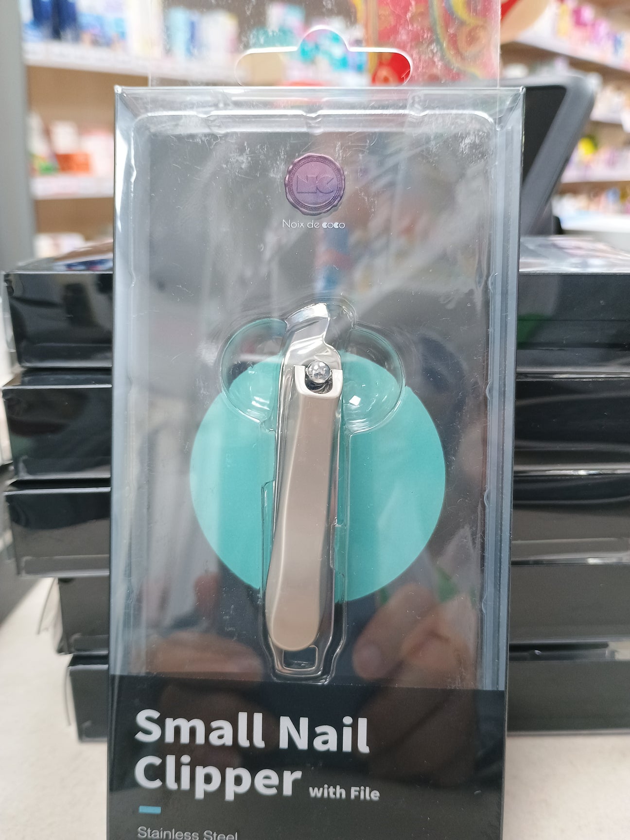Small Stainless Steel Nail Clipper with File — product packaging