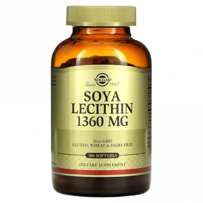 Solgar Soya Lecithin 1360mg Softgels - 180 Softgels