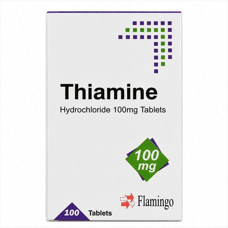 Flamingo Thiamine Hydrochloride100mg tablets,100-tablet carton; supplied brand may vary