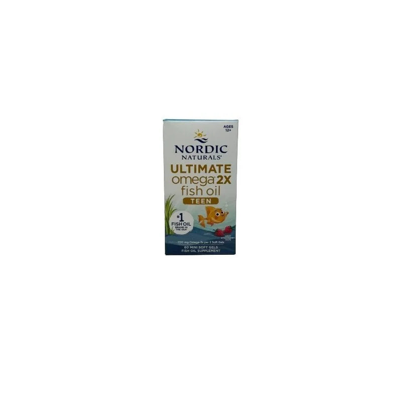 Ultimate Omega 2X Fish Oil TEEN Strawberry 60 mini softgels Nordic Naturals