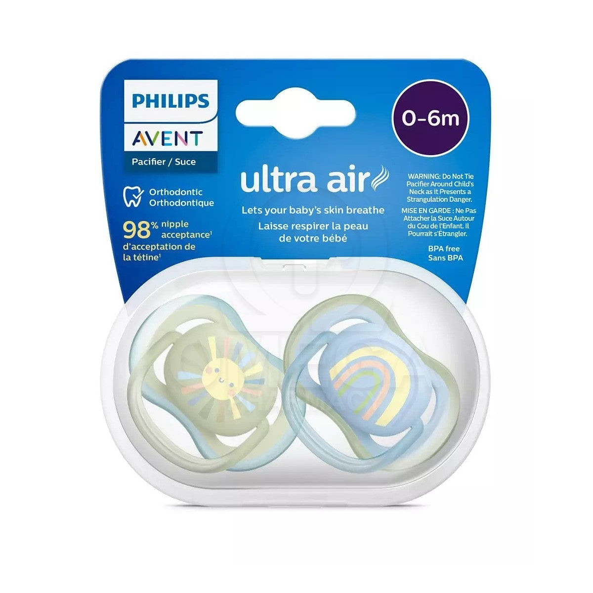 Philips Avent Ultra Air Soother 0-6 Months - 2 Pack